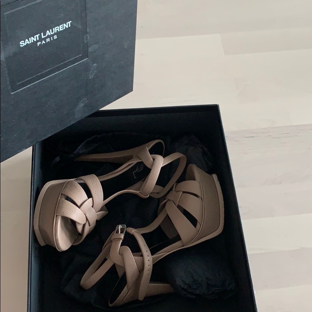 Saint Laurent Nude Matte Heels Size 6.5